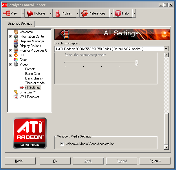 WMV Acceleration en Catalyst Control Center